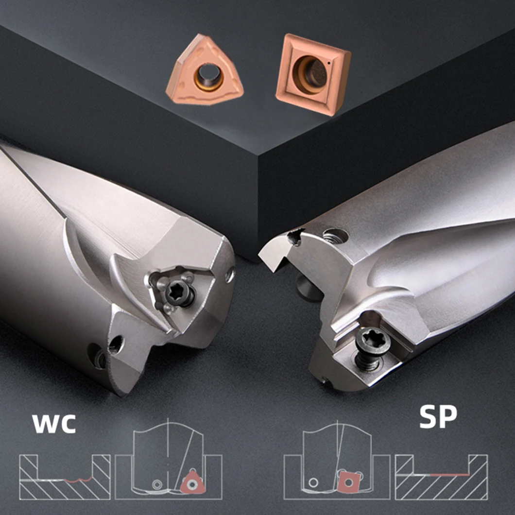 Spmg Wcmt U-Drilling Insert Holder 2D/3D/4D High Speed Indexable Drill Bit Cutter Holders for Steel Processing