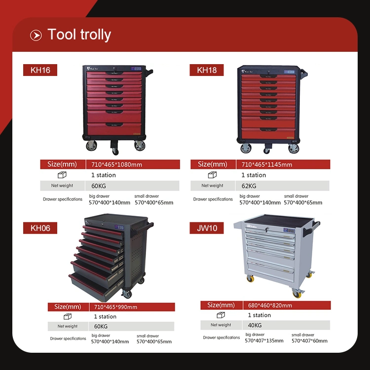 Trolley Tool Box Tools Box Trolley Aluminium Trunk Tool Kit Flight Box Storage for Mechanic Tools